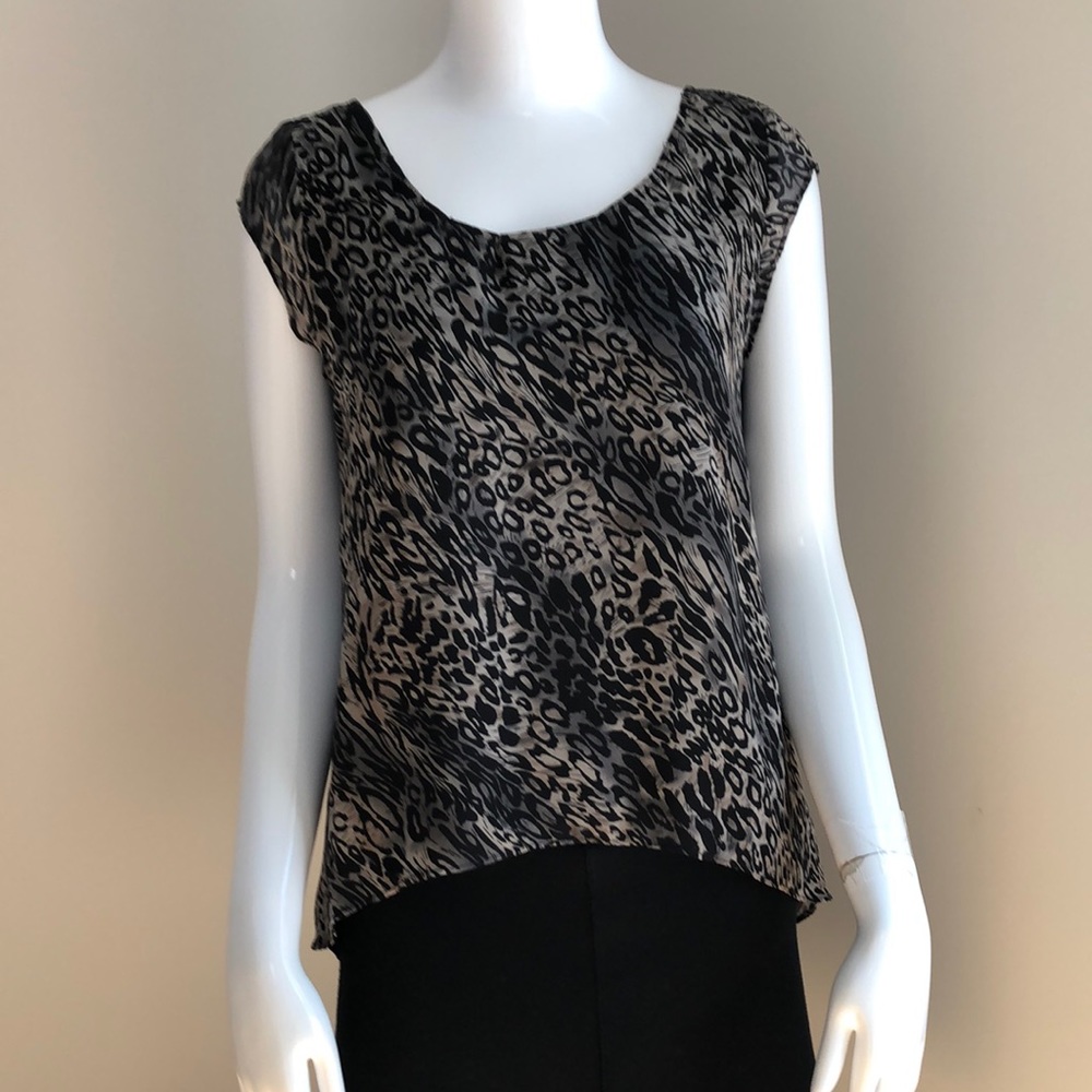 The Addison Story Cap Sleeve Chiffon Blouse S NWOT